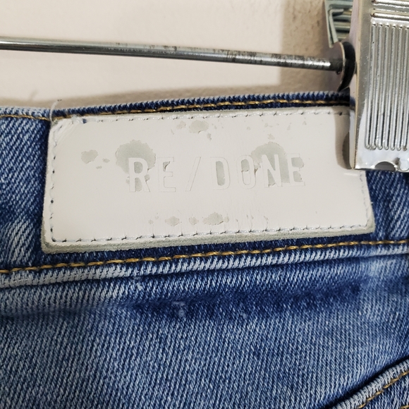 Re/Done Jeans 90's High Rise Ankle Crop Retro Boho Casual Denim Size 26 - Picture 5 of 12